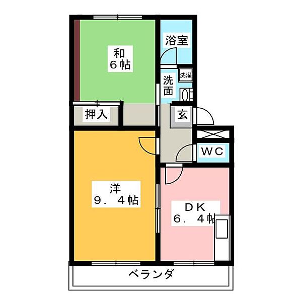 ＷＩＮＧ香久山　Ａ ｜愛知県日進市香久山３丁目(賃貸マンション2DK・2階・51.15㎡)の写真 その2