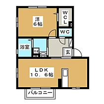 プレール  ｜ 愛知県日進市折戸町前田（賃貸アパート1LDK・1階・40.91㎡） その2