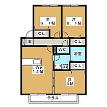 Ｇｒｅｅｎ　Ａｐｐｌｅ  ｜ 愛知県日進市米野木台４丁目（賃貸アパート3LDK・1階・68.56㎡） その2