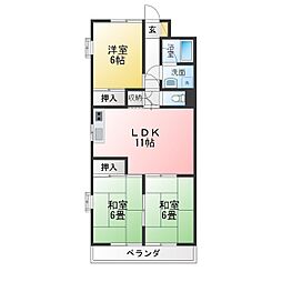 ボーネン赤池 3LDKの間取図画像
