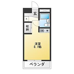 ハイツ三好ヶ丘 ワンルームの間取図画像