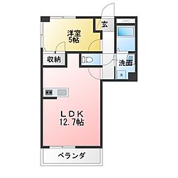 スカイライフ3 1LDKの間取図画像
