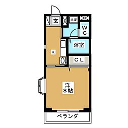 マ・メゾンT'S 1Kの間取図画像