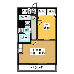ケイズマンション赤池 1LDKの間取図画像