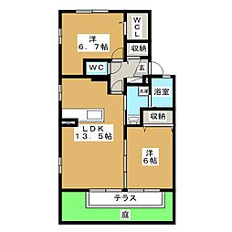 ルミエールTMA 2LDKの間取図画像
