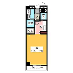カーサ・ミレニアム ワンルームの間取図画像