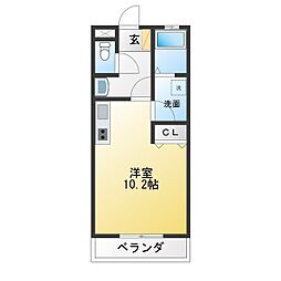 ウエストビレッジ ワンルームの間取図画像
