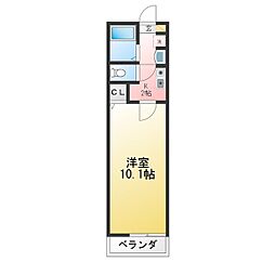 ヒルズ・ハーモニー 1Kの間取図画像