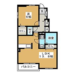 パークレジデンス 1LDKの間取図画像