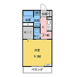 grandioso 1Kの間取図画像
