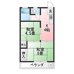 ロイヤルレジデンス 2Kの間取図画像