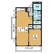 プロミネント蟹江  ｜ 愛知県海部郡蟹江町本町１１丁目（賃貸マンション1LDK・1階・45.72㎡） その2