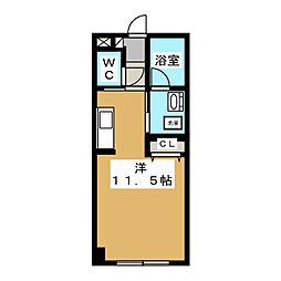 Ｋａｎｉｈｏｕｓｅ（カニハウス） 1階ワンルームの間取り