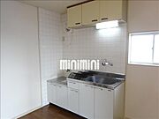 2口ガスコンロ設置可のキッチンです。