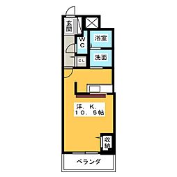 リアライズ七宝 ワンルームの間取図画像