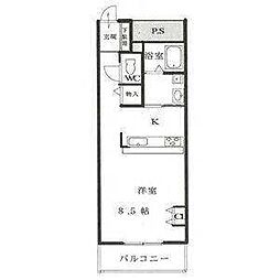 リアライズ七宝 ワンルームの間取図画像
