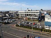 役所「蟹江町役場まで1164m」