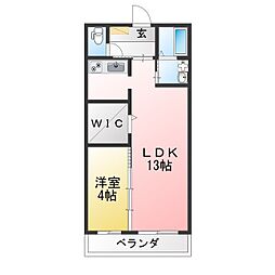 フォーレスト3 1LDKの間取図画像