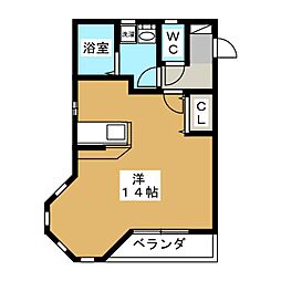 さくら館 ワンルームの間取図画像