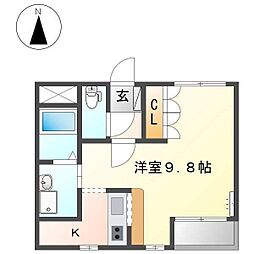ディモア 1Kの間取図画像