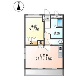 ラフィネ・T 1LDKの間取図画像
