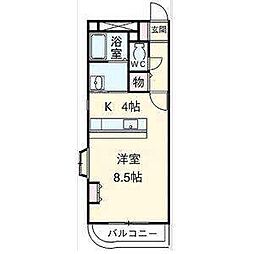 リアライズ七宝 ワンルームの間取図画像