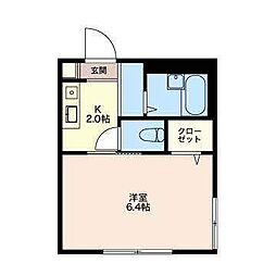 メゾン・メルベーユ 1Kの間取図画像
