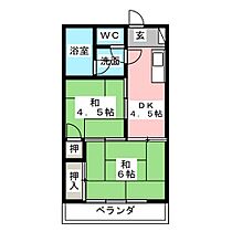 日光寺マンション  ｜ 愛知県北名古屋市熊之庄城ノ屋敷（賃貸マンション2K・4階・34.42㎡） その2