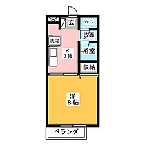 サープラスワン徳重  ｜ 愛知県北名古屋市徳重与八杁（賃貸アパート1K・2階・28.49㎡） その2