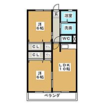 グレイスハイム  ｜ 愛知県北名古屋市高田寺東の川（賃貸アパート2LDK・2階・54.20㎡） その2