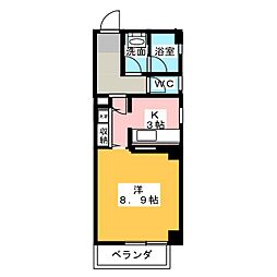 CLASSEED21 1Kの間取図画像