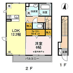 アネラ 1LDKの間取図画像