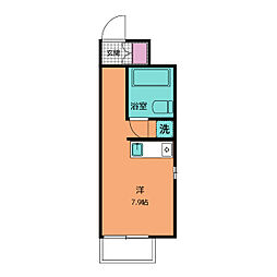 ステップ21 ワンルームの間取図画像
