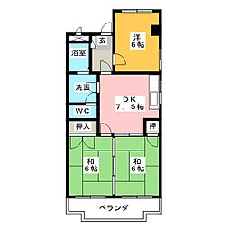 メゾン井上 3DKの間取図画像