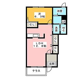 エントピア2 1LDKの間取図画像