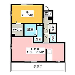 セレーノ 1LDKの間取図画像