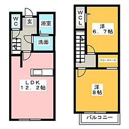プリマベーラ 2LDKの間取図画像
