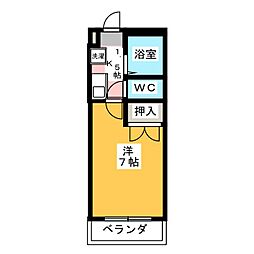 コンフォート天王森 1Kの間取図画像
