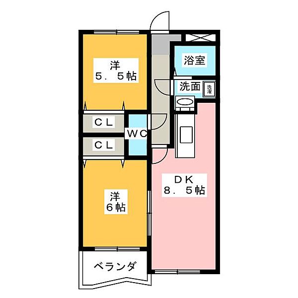 グランドゥール ｜愛知県弥富市佐古木６丁目(賃貸マンション2DK・1階・46.50㎡)の写真 その2