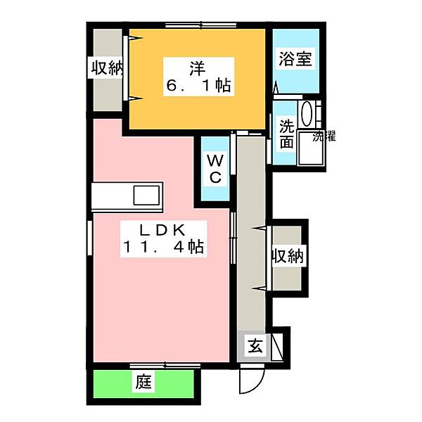 グランドソレイユ ｜愛知県弥富市佐古木３丁目(賃貸アパート1LDK・1階・46.23㎡)の写真 その2