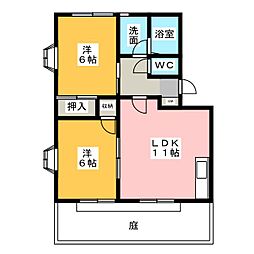 メゾン弥生台 2LDKの間取図画像