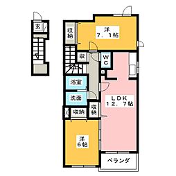 クラスペディア.K1 2LDKの間取図画像