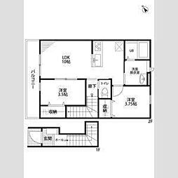 リーブルファイン鯏浦町 2LDKの間取図画像