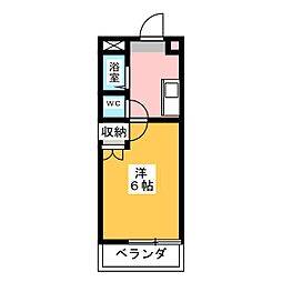 レオパレスカメリアA 1Kの間取図画像