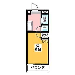 レオパレスカメリアA 1Kの間取図画像