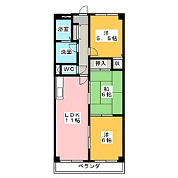 メゾンM・A 3LDKの間取図画像