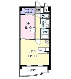 グランツコート 1LDKの間取図画像