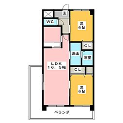 アリスト・クオーレ 2LDKの間取図画像