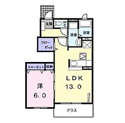 グランツコートKA 1LDKの間取図画像