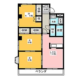 ヴァン・ヴェール五明B 3LDKの間取図画像